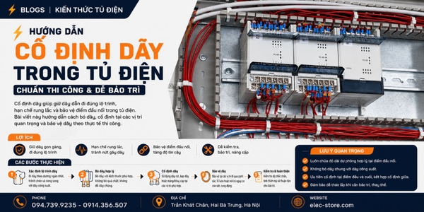 ⚡ Hướng dẫn cố định dây trong tủ điện (chuẩn thi công & dễ bảo trì)