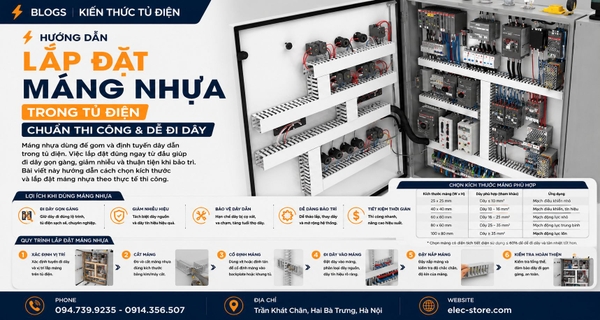 ⚡ Hướng dẫn lắp đặt máng nhựa trong tủ điện (chuẩn thi công & dễ đi dây)
