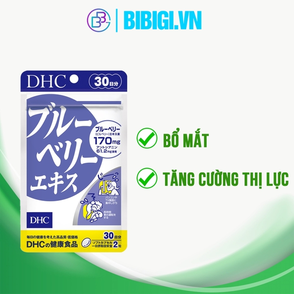 Viên uống DHC Blueberry Extract giúp bổ mắt