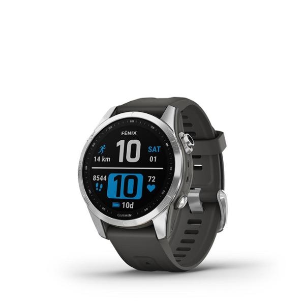 Đồng hồ thông minh fenix 7S, Màu Bạc với dây màu xám Graphite, Đồng hồ GPS, SEA