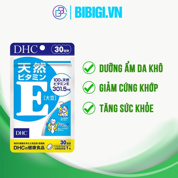 Viên uống vitamin E DHC Natural Vitamin E (soybean)