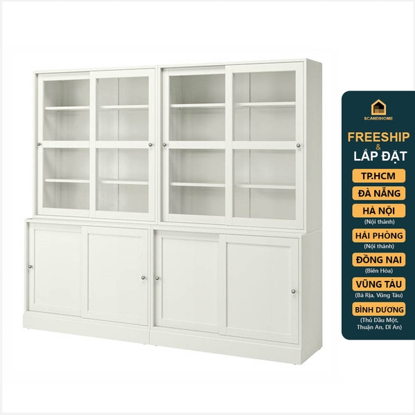 BODO, COMBO Bộ đôi kệ trưng bày cửa kính STO_084, 242x49x213cm