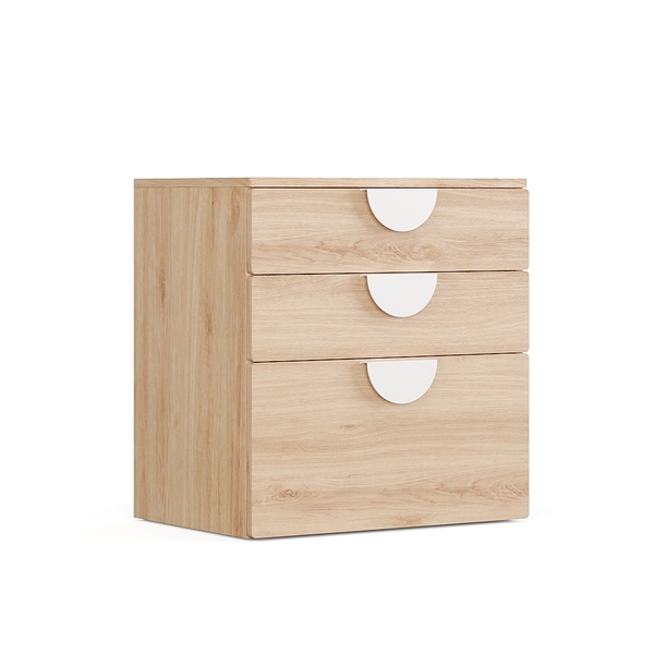 ZANOTTA, Tủ lưu trữ dùng 3 ngăn kéo kèm tay nắm cửa DRA_020, 60x42x63cm