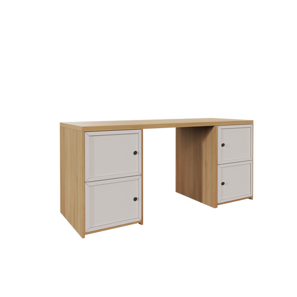 DOLO, Bàn làm viẹc hiện đại, 2 hộc tủ ngăn kéo, DEK_155, 160x60x76cm