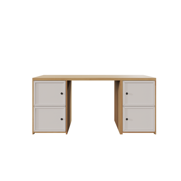 DOLO, Bàn làm viẹc hiện đại, 2 hộc tủ ngăn kéo, DEK_155, 160x60x76cm