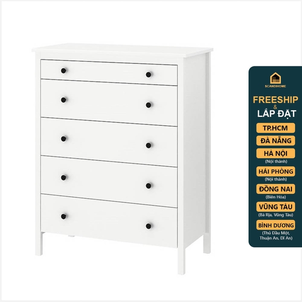 KOPY, Tủ lưu trữ tân cổ điển 5 ngăn kéo DRA_249, 90x46x114cm