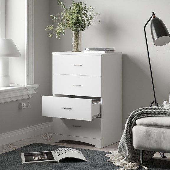 STEP ONE, Tủ lưu trữ tân cổ điển 4 tầng size nhỏ DRA_145, 65x48x102cm