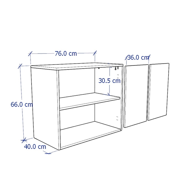 BOR, Tủ lưu trữ đồ dùng STO_045, 76x40x66cm