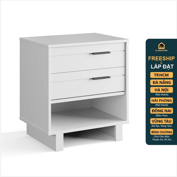 FYNN, Táp đầu giường 3 ngăn phong cách Bắc Âu DRA_160, 57x42x63cm