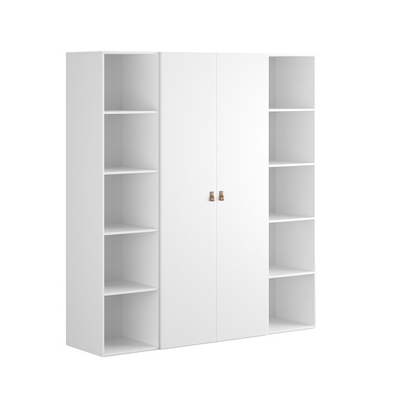 TINTO, Tủ quần áo đa năng kèm 2 kệ WAR_026, 200x55x220cm