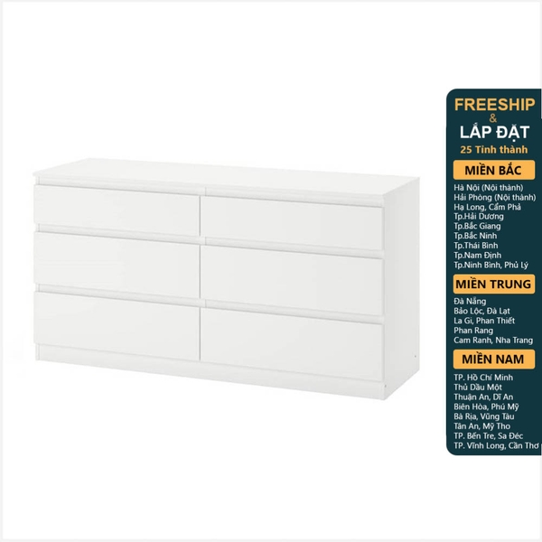 MOLTENI, Tủ lưu trữ đồ 3 tầng 6 ngăn size nhỏ DRA_084, 140x40x72cm