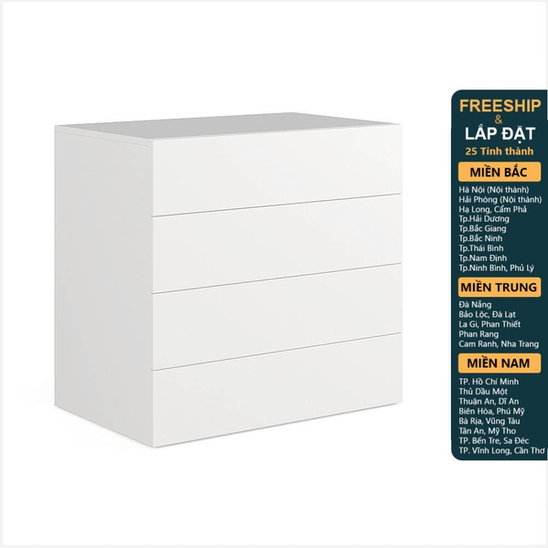 NOVA, Tủ đựng đồ lưu trữ 4 ngăn kéo size nhỏ DRA_035, 76x48x72cm