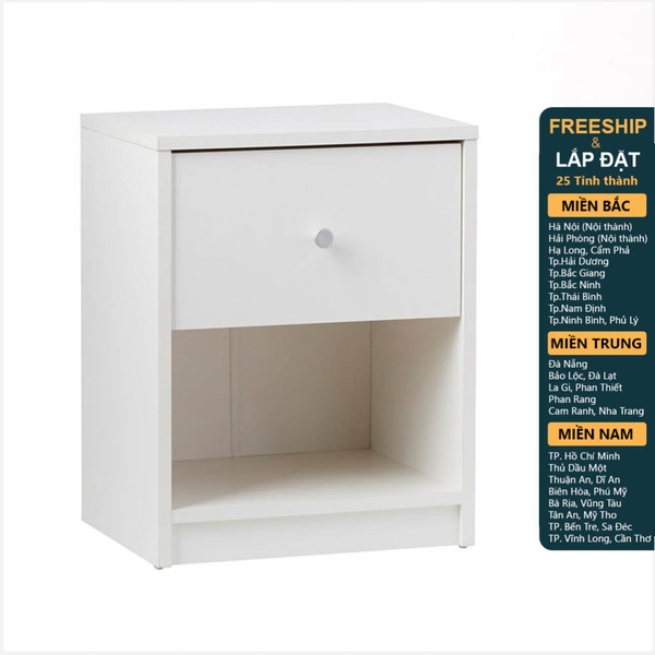 GUILF, Táp đầu giường hiện đại 1 ngăn kéo DRA_112, 38x37x48cm