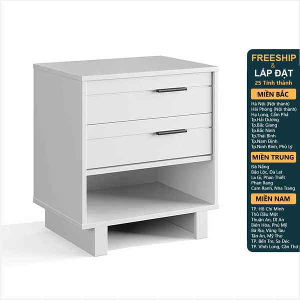 FYNN, Táp đầu giường 3 ngăn phong cách Bắc Âu DRA_160, 57x42x63cm