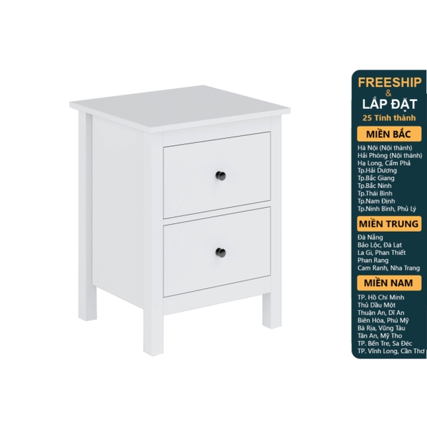 LUMET, Táp đầu giường tân cổ điển 2 ngăn kéo DRA_246, 54x40x66cm