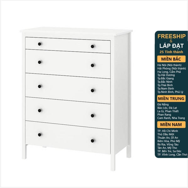 KOPY, Tủ lưu trữ tân cổ điển 5 ngăn kéo DRA_249, 90x46x114cm