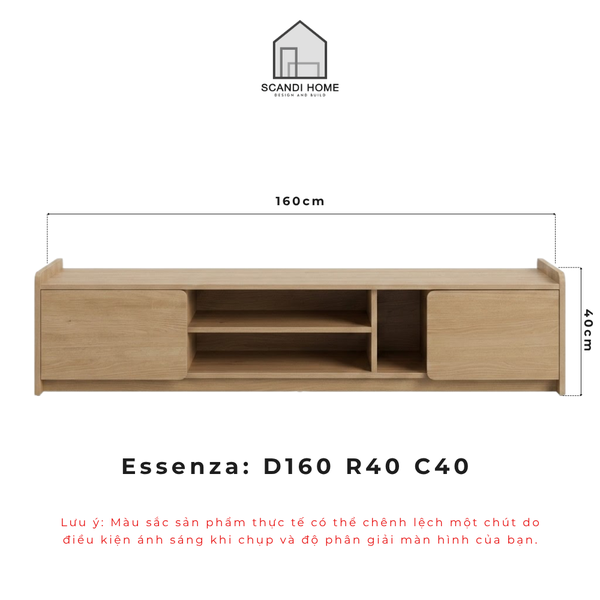 ESSENZA, Kệ tivi TVD_091, 160x40x40cm, Tủ tivi phòng khách Scandi Home