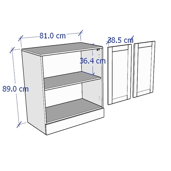 BODO, Tủ lưu trữ 2 cửa mở DRA_065, 81x47x89cm