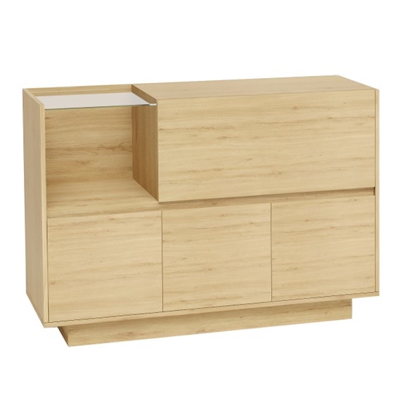 NOVO, Tủ lưu trữ đồ dùng 4 ngăn kéo DRA_207, 137x45x94cm