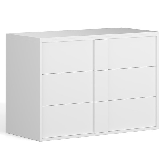 RIKKE, Tủ lưu trữ đựng đồ dùng 3 tầng 6 ngăn kéo DRA_222, 110x51x77cm