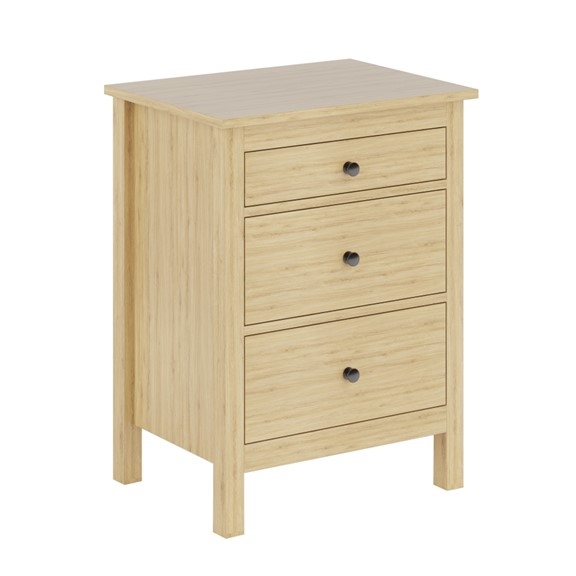 LUMET, Táp đầu giường tân cổ điển 3 ngăn kéo DRA_245, 58x40x75cm