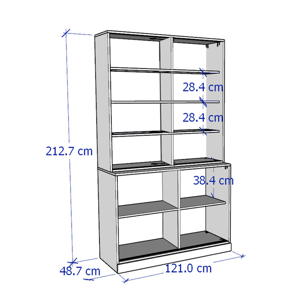 BODO, Kệ trưng bày đồ dùng STO_070, 121x49x213cm
