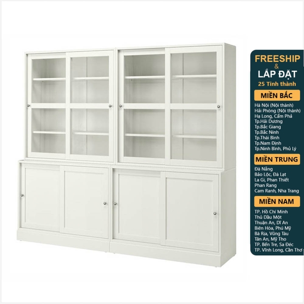 BODO, COMBO Bộ đôi kệ trưng bày cửa kính STO_084, 242x49x213cm