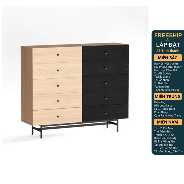 CHORO, Tủ lưu trữ, tủ đựng đồ DRA_359, 140x40x118cm, Scandi Home