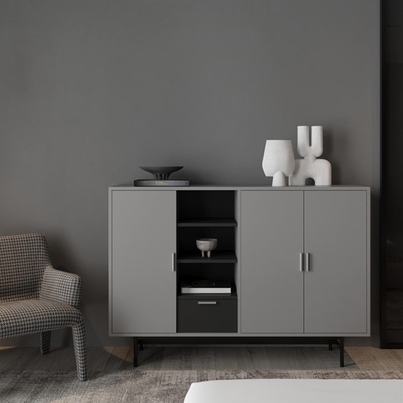 JAM, Tủ trang trí, lưu trữ STO_141, 140x40x98cm, sản xuất bởi Scandi Home