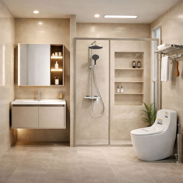 Bộ Combo Thiết Bị Vệ Sinh RG06 VIP PRO 8 Món - Trọn Bộ Phòng Tắm Đẳng Cấp