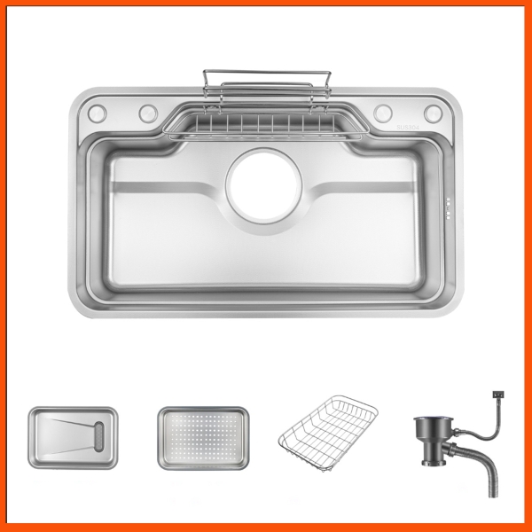 Bồn Rửa Chén Inox XLG8248TS Cao Cấp – Chống Xước, Chống Bám Bẩn, Dễ Vệ Sinh
