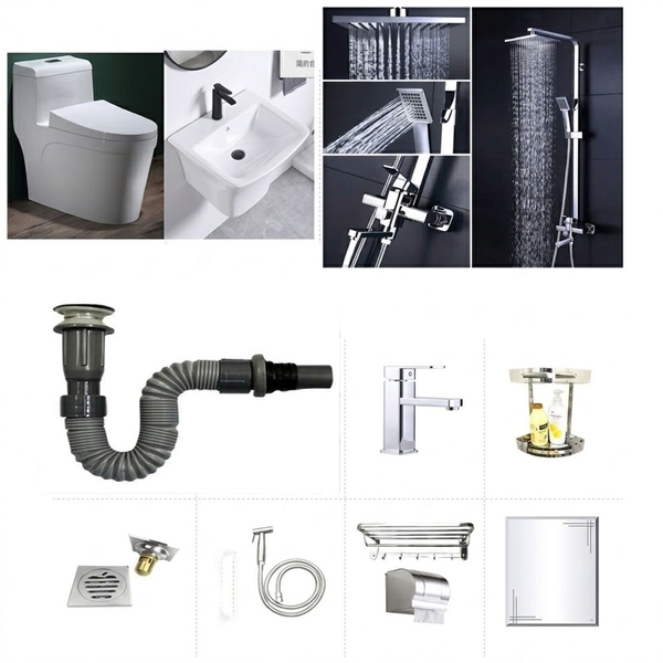 Trọn Bộ Combo Thiết Bị Vệ Sinh Phòng Tắm TD20 – Sang Trọng, Giá Tốt, Tiện Nghi