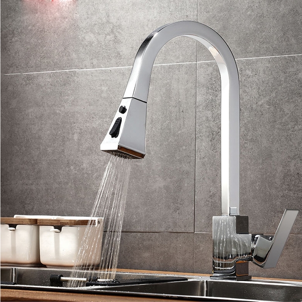 Vòi Rửa Bát Dây Rút Nóng Lạnh KB 8112