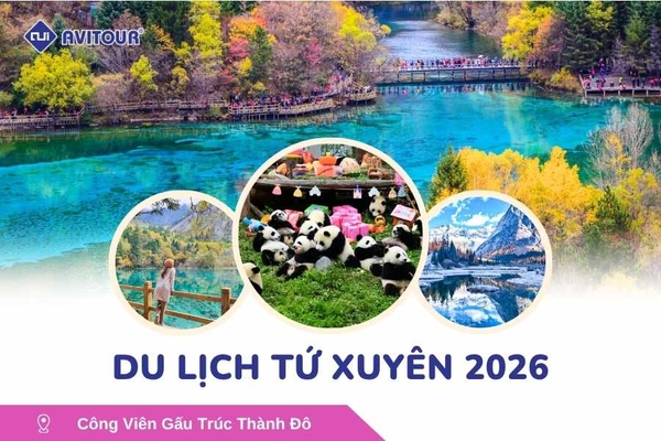 Du Lịch Tứ Xuyên 2026: Hà Nội – Thành Đô – Núi Tứ Cô Nương – Cửu Trại Câu