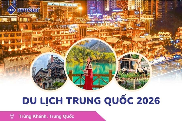 Du Lịch Trung Quốc 2026: Trùng Khánh - Từ Khí Khẩu - Hồng Nhai Động - Công Viên Gấu Trúc - Tịnh Thổ A Bá - Phố Cổ Cẩm Lý - Thành Đô - Cửu Trại Câu