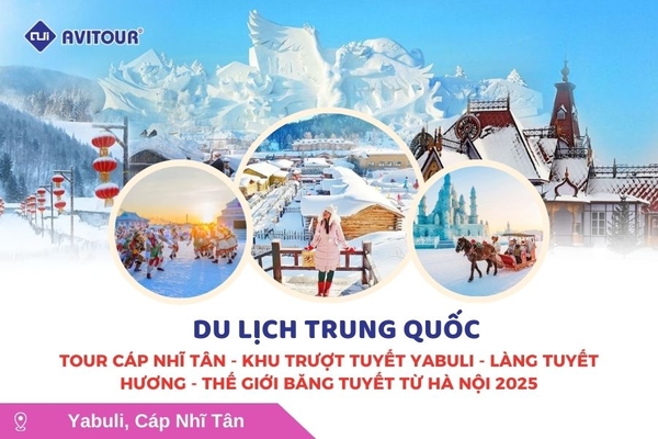 Du lịch Trung Quốc: Tour Cáp Nhĩ Tân - khu trượt tuyết Yabuli - làng Tuyết Hương - thế giới băng tuyết từ Hà Nội 2025