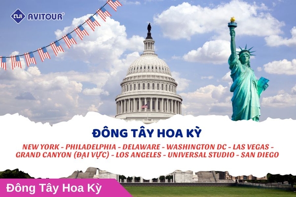 KHÁM PHÁ LIÊN TUYẾN ĐÔNG TÂY HOA KỲ THU VÀNG 2024: NEW YORK - PHILADELPHIA - DELAWARE - WASHINGTON DC - LAS VEGAS - GRAND CANYON (ĐẠI VỰC) - LOS ANGELES - UNIVERSAL STUDIO - SAN DIEGO