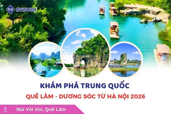 Khám phá Trung Quốc: Tour Quế Lâm - Dương Sóc từ Hà Nội 2026