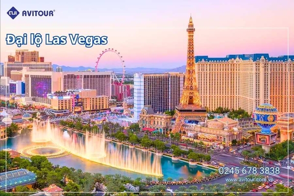 Du Lịch Liên Tuyến Tây Đông Hoa Kỳ (Mùa Hoa Anh Đào): Tour Los Angeles - Santa Monica - San Diego - Las Vegas - Seven Magic Mountain -  Hẻm Núi Đá Đỏ Red Rock Canyon - Washington Dc - Philadelphia - New York Từ Hà Nội 2026