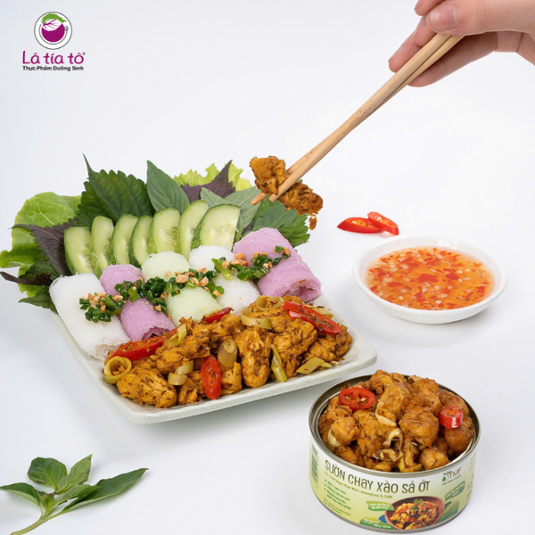 Sườn chay xào sả ớt ăn liền tiện lợi