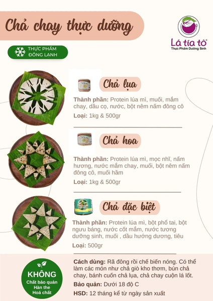 Chả hoa chay thực dưỡng ( Giò hoa chay )