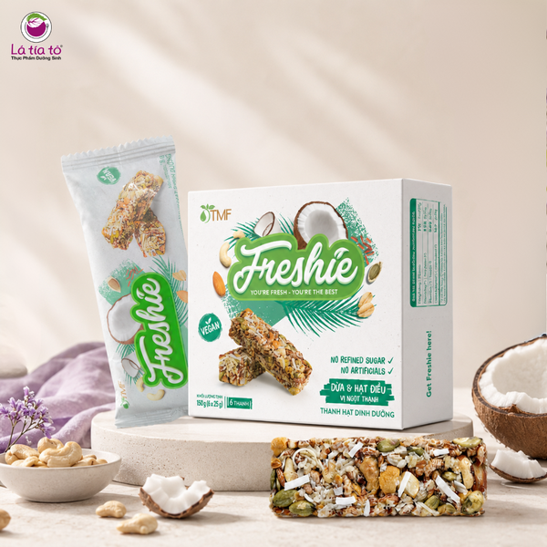 Thanh hạt dinh dưỡng Freshie - Dừa & Hạt điều