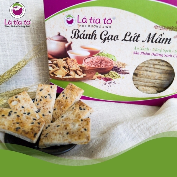 Bánh gạo lứt mầm ít ngọt