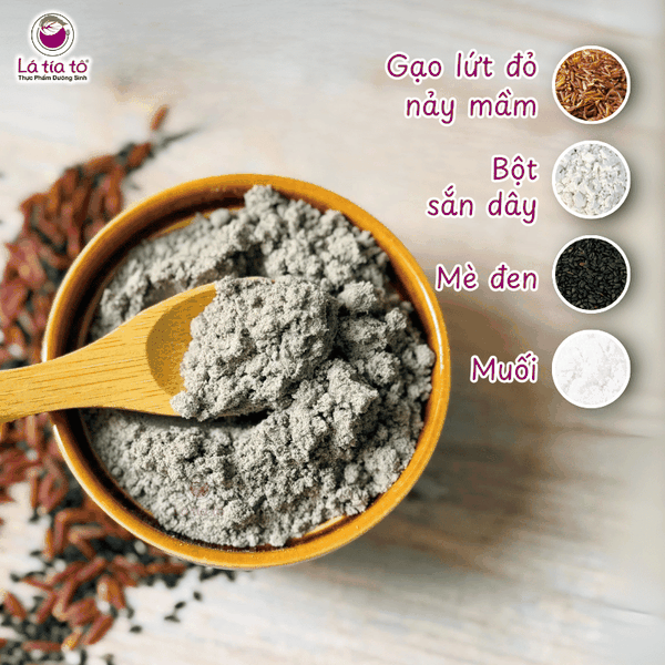 Bột gạo lứt nảy mầm mè đen