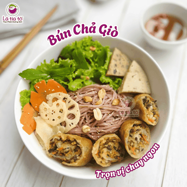 Bún gạo lứt chả giò