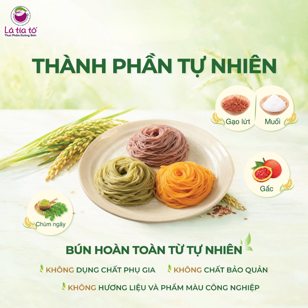 Bún gạo lứt tam sắc ăn liền