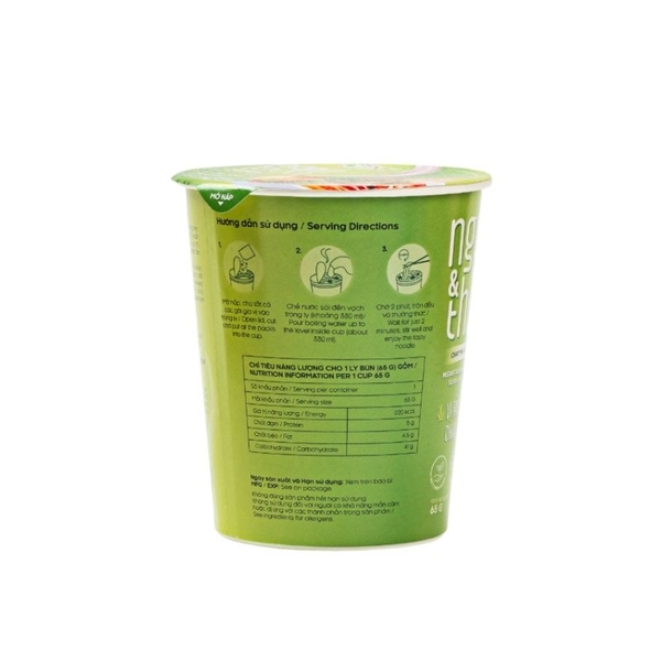 Bún Gạo Lứt Ăn Liền - Vị Tảo Xoắn Chua Cay