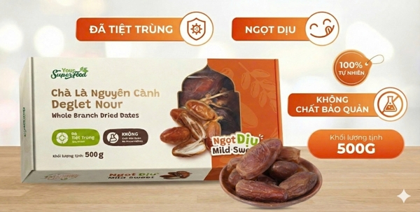 Chà là Deglet Nour Tunisia  ( Nguyên Cành )