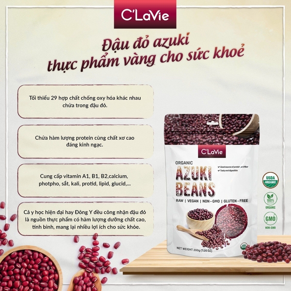 Đậu đỏ Azuki hữu cơ
