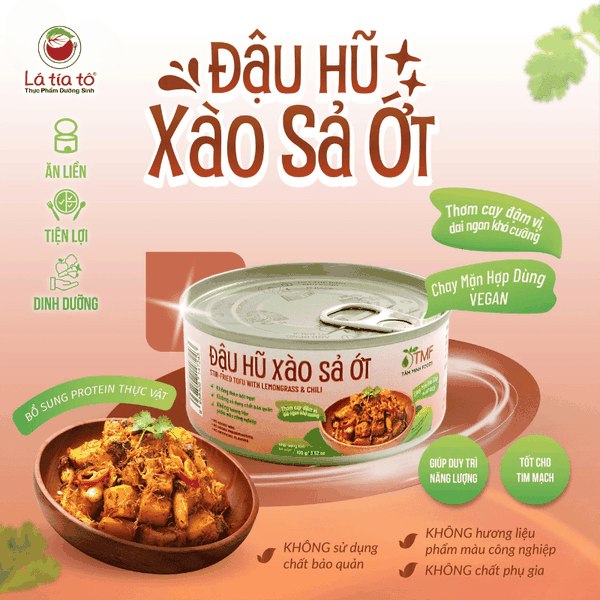 Đậu hũ xào sả ớt ăn liền tiện lợi